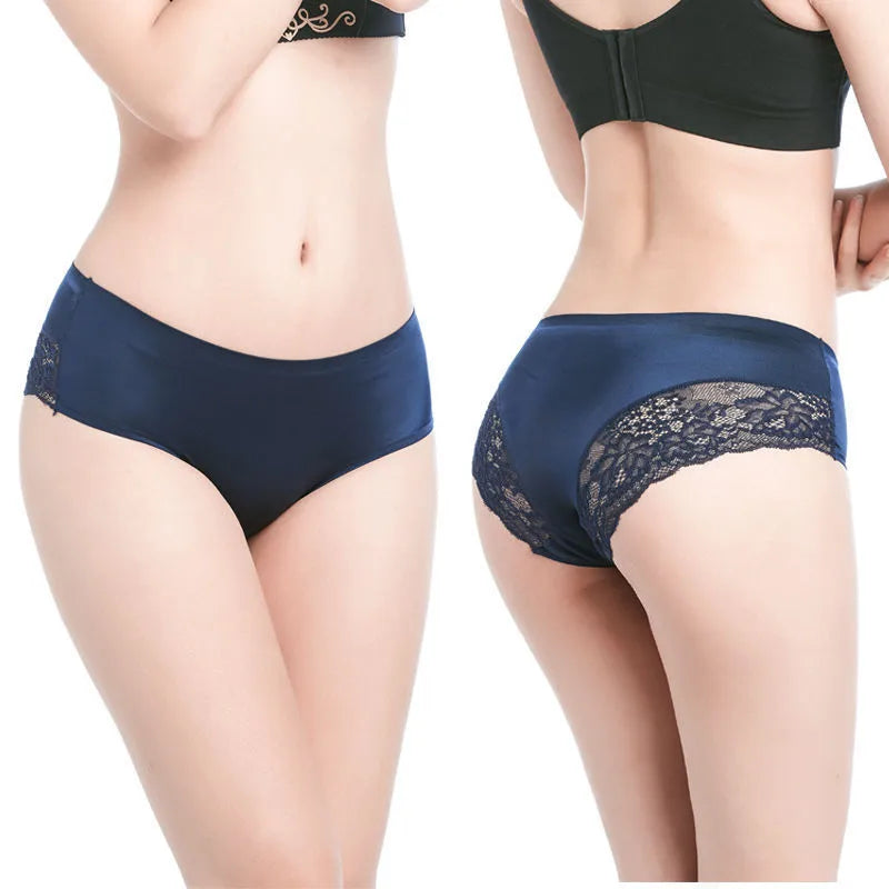 🩲 6pc Flower Lace Seamless Breathable Mid Waist Knickers 🩲