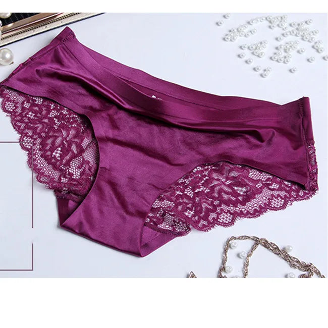 🩲 6pc Flower Lace Seamless Breathable Mid Waist Knickers 🩲