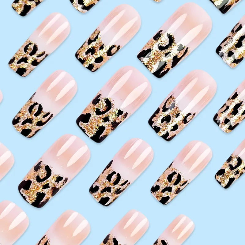 🐆 Leopard Print False Nails 💅