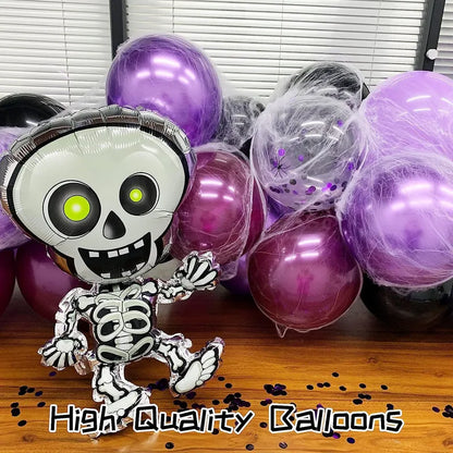 💀 100pc Funny Skull Halloween Balloon Set 💀