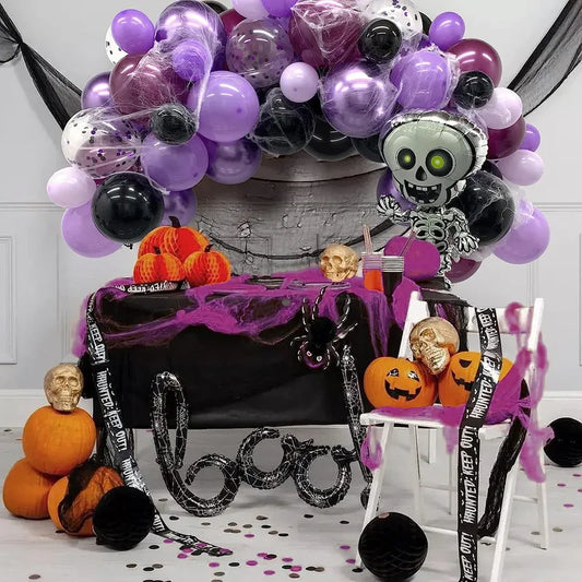 💀 100pc Funny Skull Halloween Balloon Set 💀