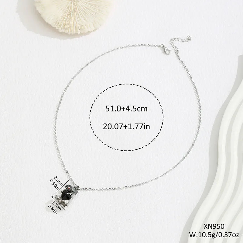 👻 Lil Ghostie Black Witch Hat Necklace 👻
