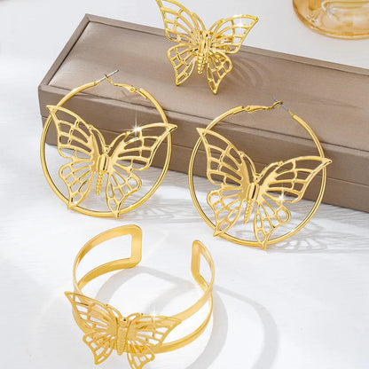 🦋 Gold Butterfly Jewellery Set 🦋