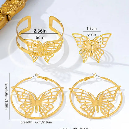 🦋 Gold Butterfly Jewellery Set 🦋