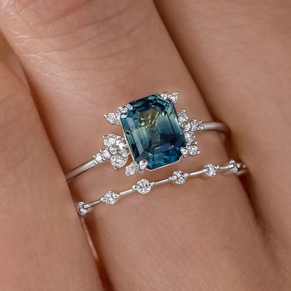 💙 2pc Blue Zirconia Ring Sets 💙