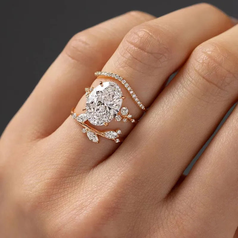 3pc Gold Ring Set