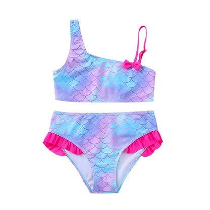 🧜 Girl’s Fish Scales Split Swimsuit 🧜