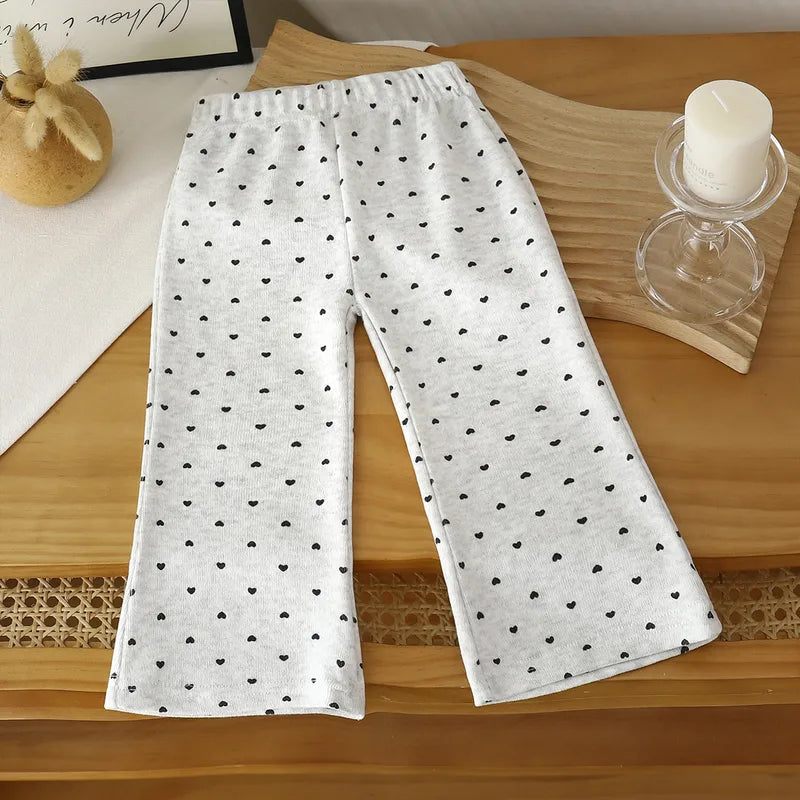 🖤 Girls Loose Fashion Bell Bottom Pants 2pc Set 🖤