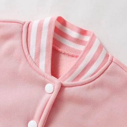🍒 Girls Pink Cherry Baseball Jacket 🍒