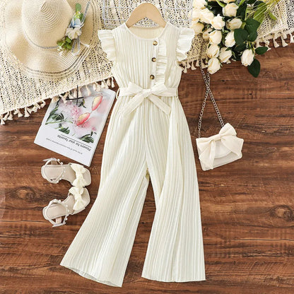 🤍 Girls’ Sleeveless Jumpsuit 🤍