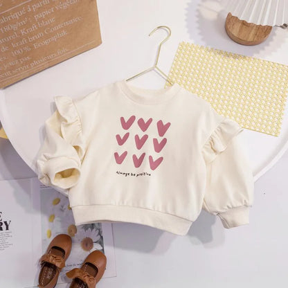 👧💖 Girls' "Always Be Positive" Sweater 💖👧