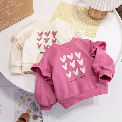 👧💖 Girls' "Always Be Positive" Sweater 💖👧