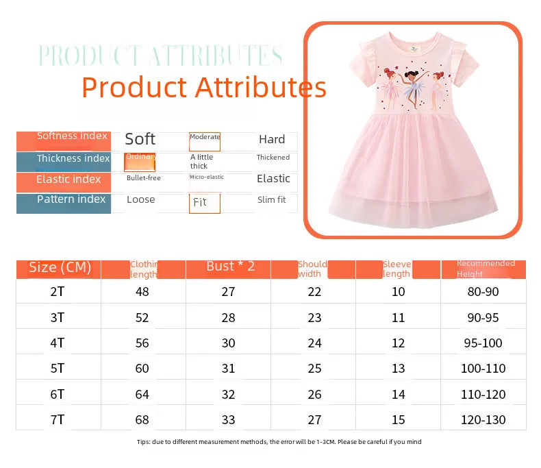 🩰🌸 Girls Summer Ballerina Dress 🩰🌸