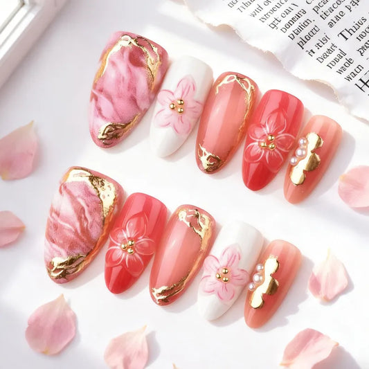 🌸 Floral False Nails 🌸