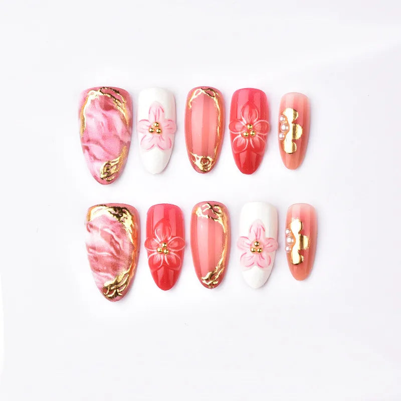 🌸 Floral False Nails 🌸