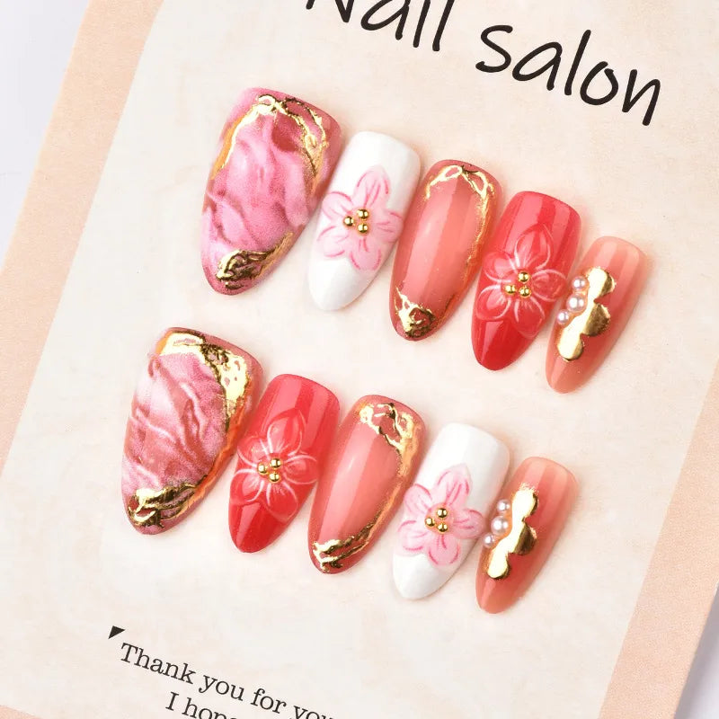 🌸 Floral False Nails 🌸