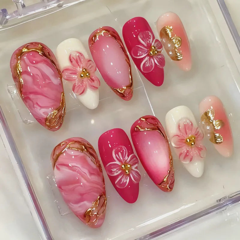 🌸 Floral False Nails 🌸