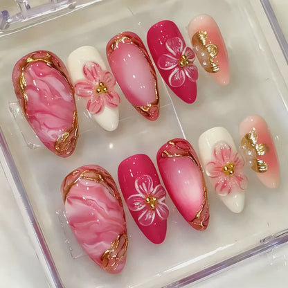🌸 Floral False Nails 🌸