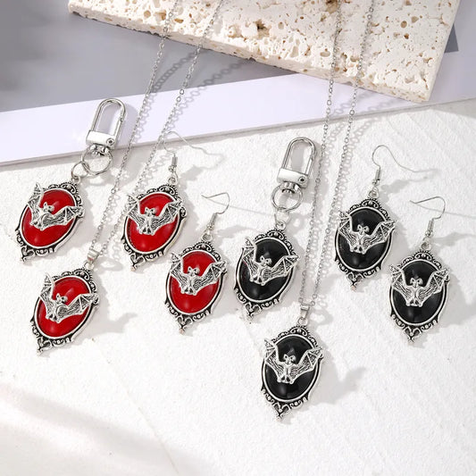 🦇🖤 Gothic Bat Jewellery Set ❤️ 🦇