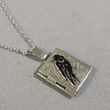 Crow Locket Necklace