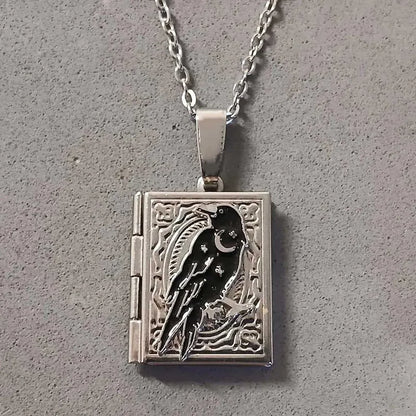 Crow Locket Necklace