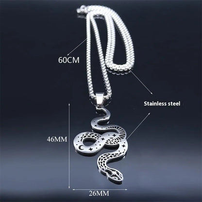 ✨ Gothic Snake Necklace - Silver or Black ✨