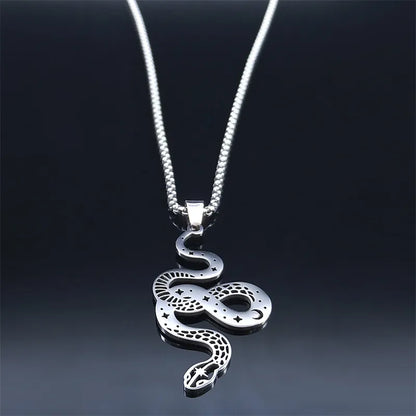 ✨ Gothic Snake Necklace - Silver or Black ✨