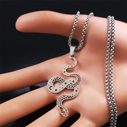 ✨ Gothic Snake Necklace - Silver or Black ✨
