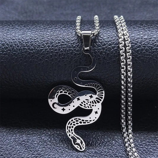 ✨ Gothic Snake Necklace - Silver or Black ✨