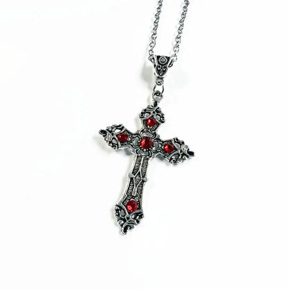 ❤️🖤 Gothic Style Cross Necklace 🖤❤️