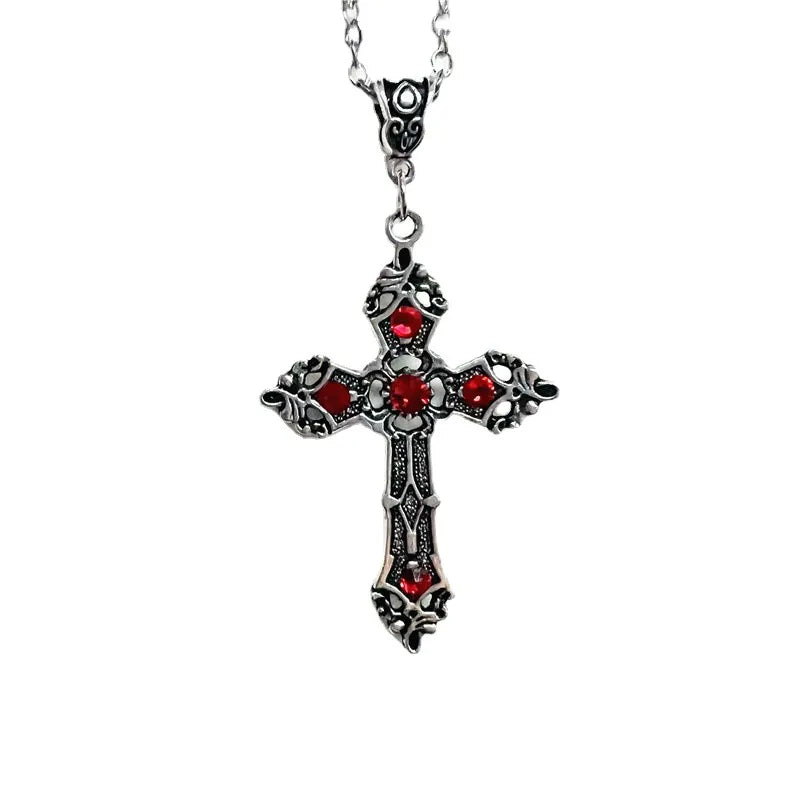 ❤️🖤 Gothic Style Cross Necklace 🖤❤️
