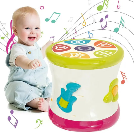 🥁 Two-Sided Baby Drum with Lights & Educational Sounds 🥁