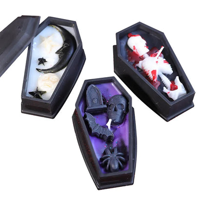 🕯️🦇🖤 3pc Coffin Candle Set 🖤🦇🕯️