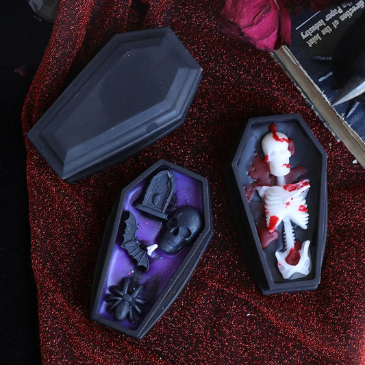 🕯️🦇🖤 3pc Coffin Candle Set 🖤🦇🕯️