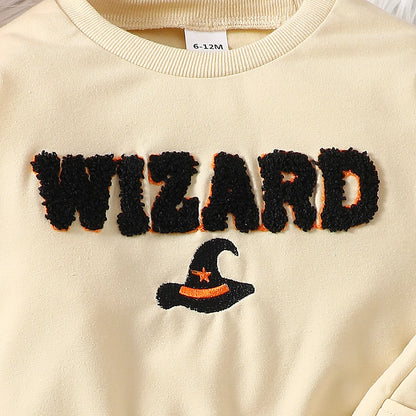 🧙 Purple Ghost & Beige Wizard Kids Tracksuits 👻