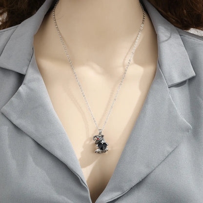👻 Lil Ghostie Black Witch Hat Necklace 👻