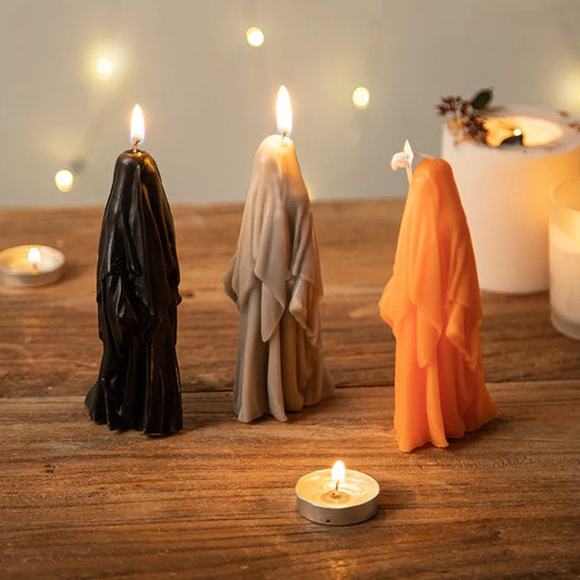 🕯️ Halloween Simple Style Ghost Paraffin Candle 👻