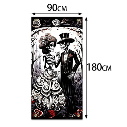 💀🖤 90*180cm Halloween Skull Banner 🖤💀