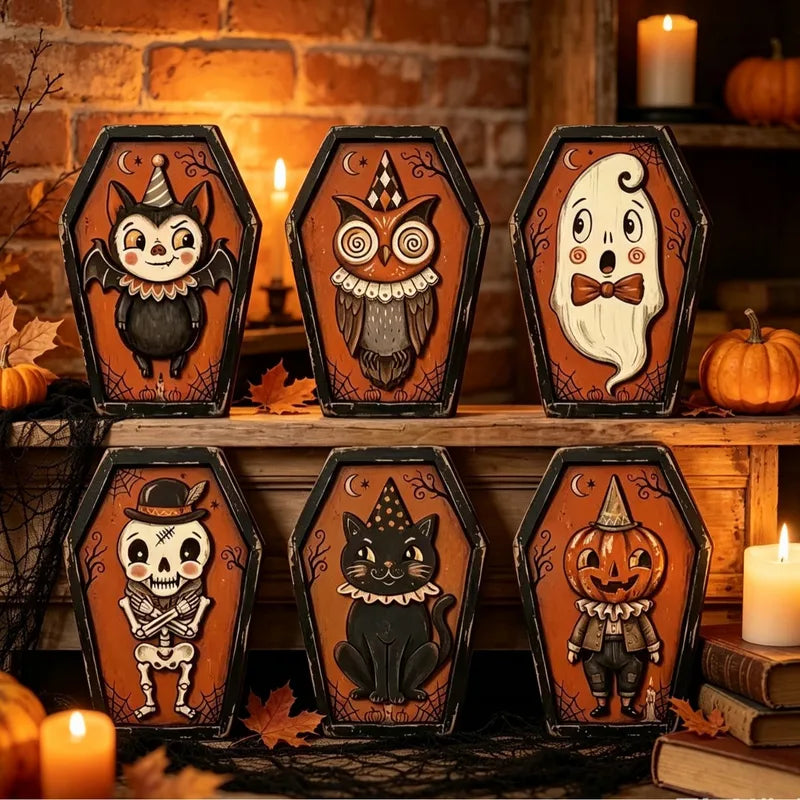 🎃🦇  15cm Wooden Halloween signs 🦇🎃