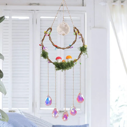 🍄 Agate Dreamcatcher Suncatcher Wind Chime 🍄