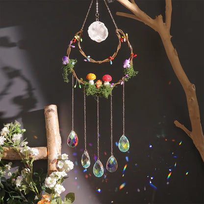 🍄 Agate Dreamcatcher Suncatcher Wind Chime 🍄