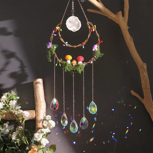🍄 Agate Dreamcatcher Suncatcher Wind Chime 🍄