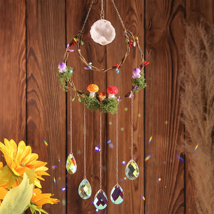 🍄 Agate Dreamcatcher Suncatcher Wind Chime 🍄