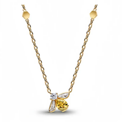 🐝 3pc Gold Diamante Bee Jewellery Set 🐝