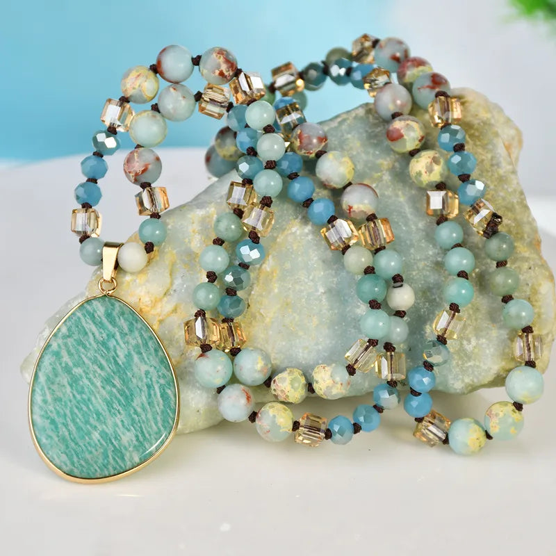 ✨ Handmade Bohemian Tianhe Stone (Amazonite) Necklace ✨