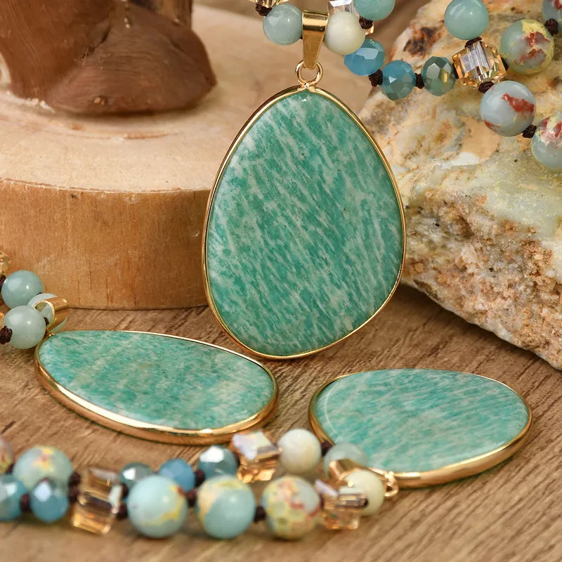 ✨ Handmade Bohemian Tianhe Stone (Amazonite) Necklace ✨