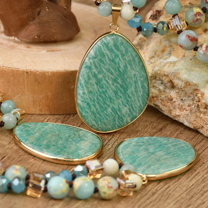 ✨ Handmade Bohemian Tianhe Stone (Amazonite) Necklace ✨