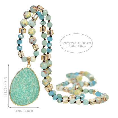 ✨ Handmade Bohemian Tianhe Stone (Amazonite) Necklace ✨