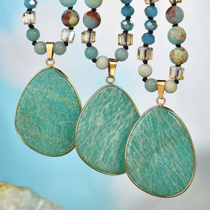 ✨ Handmade Bohemian Tianhe Stone (Amazonite) Necklace ✨