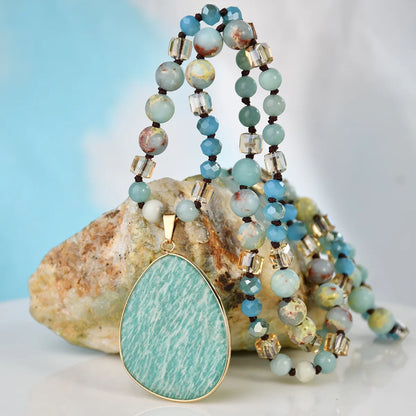 ✨ Handmade Bohemian Tianhe Stone (Amazonite) Necklace ✨